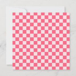 Flamingo sorbet checkerboard pattern tack kort