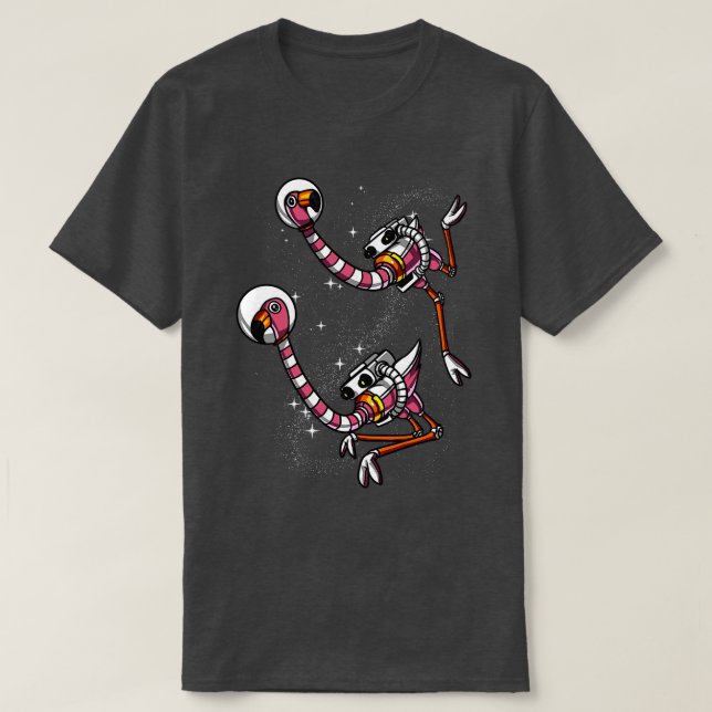 Flamingo Space Astronaut T Shirt (Design framsida)