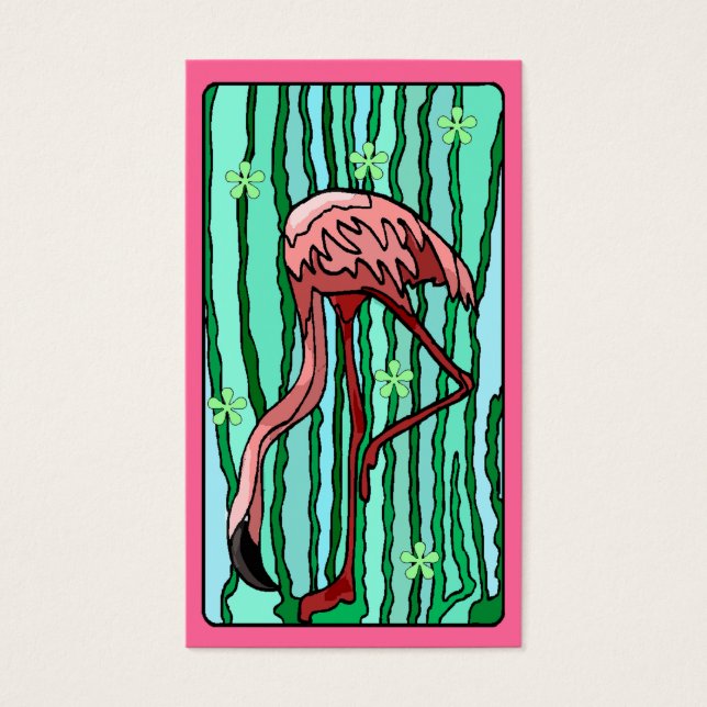 Flamingo Spain Moss Travel Souvenir Gift Märkres Visitkort (Framsidan)