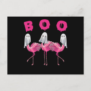 Flamingo Spökflamingo Boo Halloween-kostym Helg Vykort