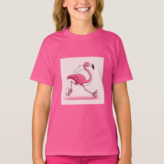 Flamingo Springa Shoes Mark Girls' T-Shirt (Framsida)