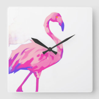 Flamingo Square Clock Fyrkantig Klocka
