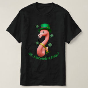 Flamingo St. Patrick's Day T-Shirt   Söt irländsk 