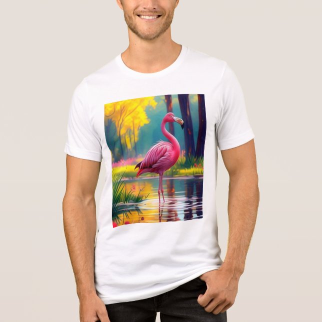 Flamingo ständiga i Sjö-365476 T Shirt (Framsida)