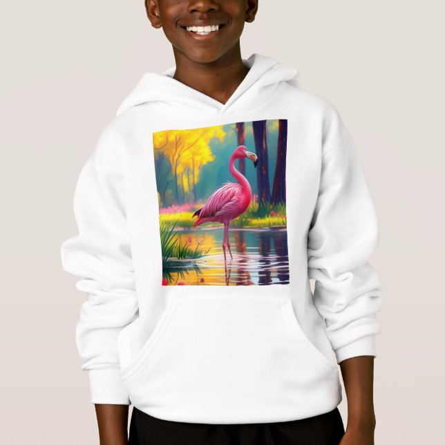 Flamingo ständiga i Sjö-365476 T Shirt (Framsida)