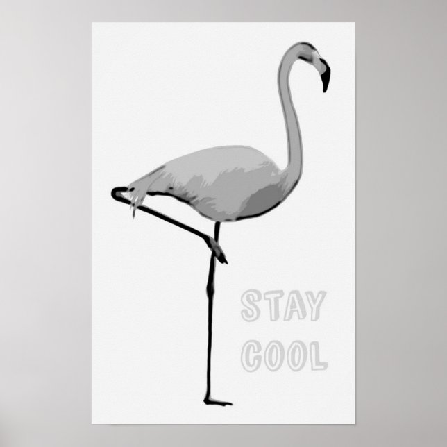 Flamingo "Stanna coola" poster (Framsidan)