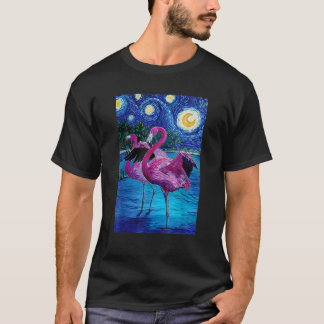 Flamingo Starry Night Flamingo Art Van Gogh Flamin T Shirt