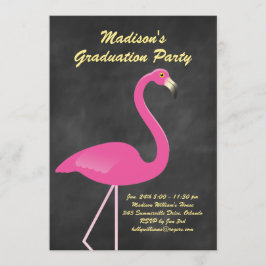 Flamingo-Studentfest - Kalkboard Inbjudningar