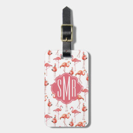 Flamingo Summer | Monogram | Bagagetagg Bagagebricka