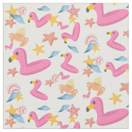 Flamingo summer party tyg