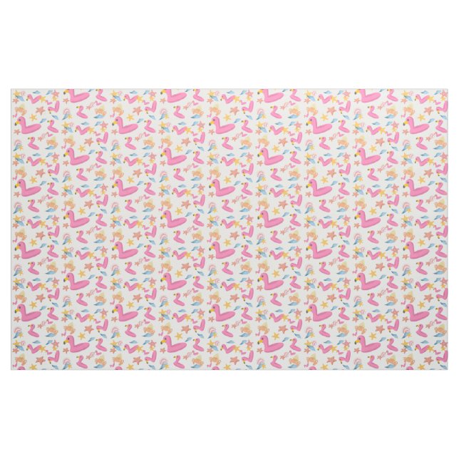 Flamingo summer party  tyg (Fat Quarter)