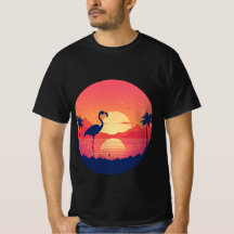 Flamingo Sunset Serenity T-shirt