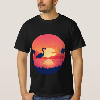 Flamingo Sunset Serenity T-shirt