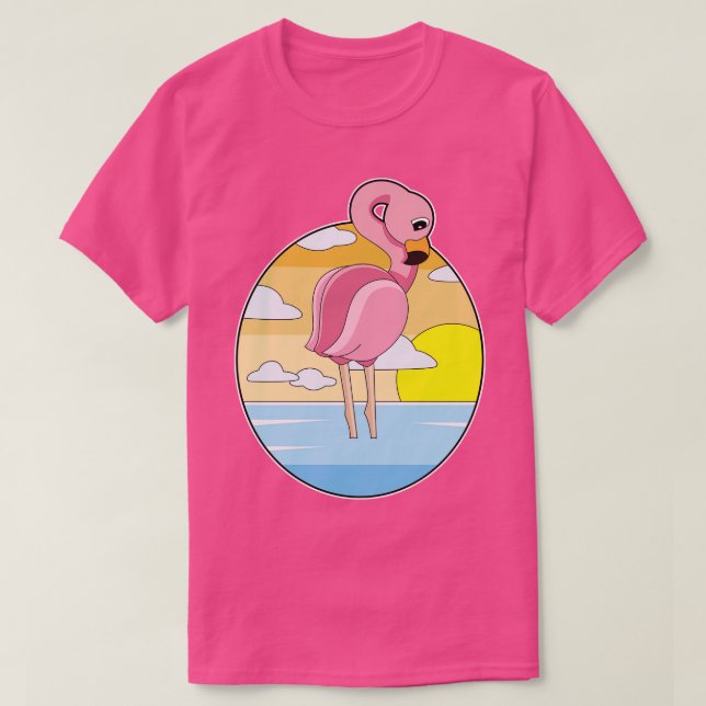 Flamingo Sunset T Shirt (Design framsida)