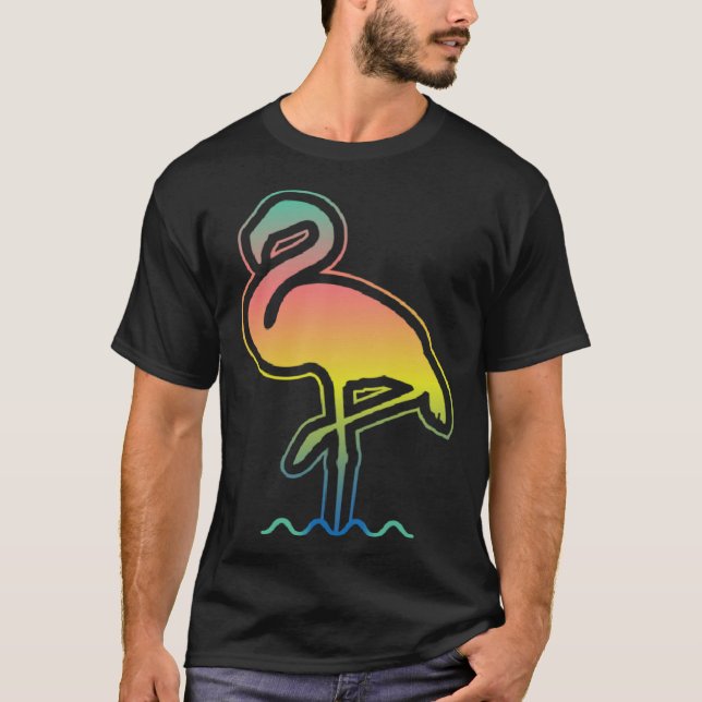 Flamingo Sunset Vibes  Summer Family Vacation Isla T Shirt (Framsida)