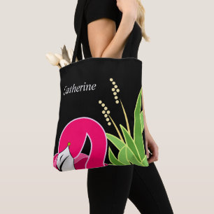 Flamingo Svart Tygkasse