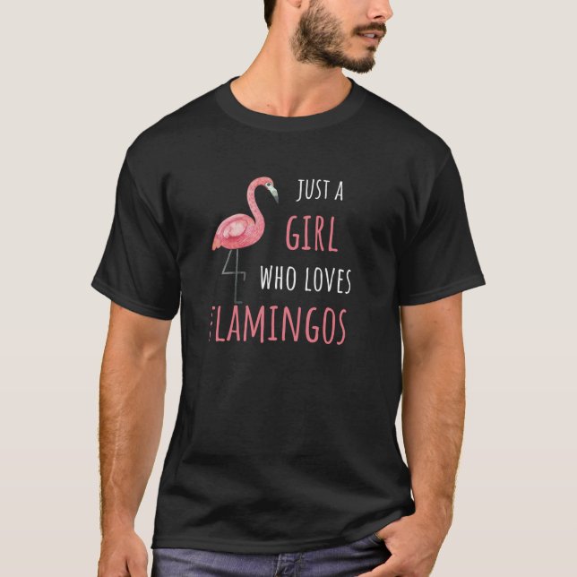 Flamingo Swea Girl som Kärlek Flamingos Pullover T Shirt (Framsida)