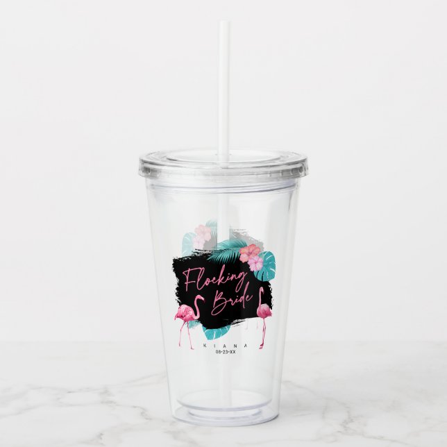 Flamingo Systerfest Flockar Brud V2 ID930 Take Away Mugg (Framsida)