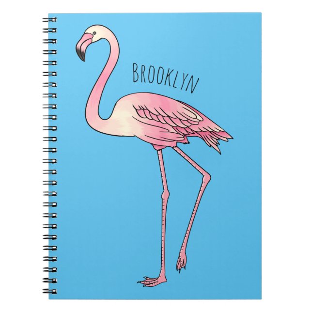 Flamingo-tecknad Anteckningsbok (Framsidan)