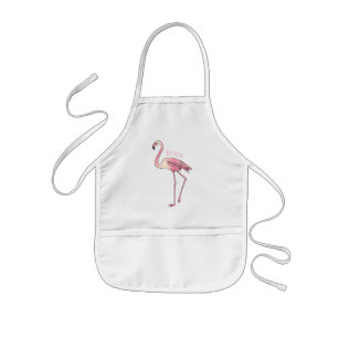 Flamingo-tecknad Barnförkläde
