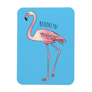 Flamingo-tecknad Magnet