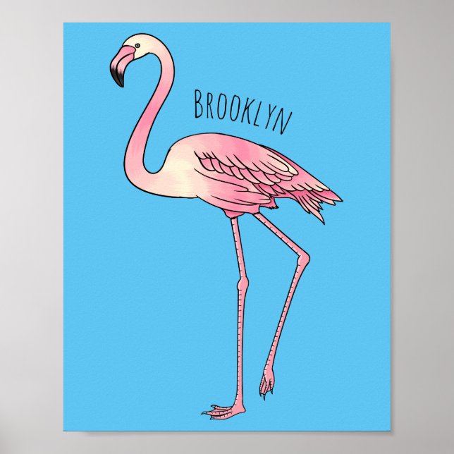 Flamingo-tecknad Poster (Framsidan)