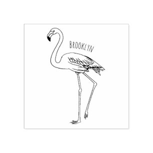 Flamingo-tecknad Stämpel