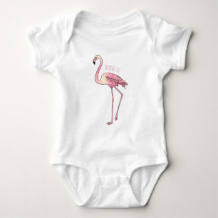 Flamingo-tecknad T Shirt