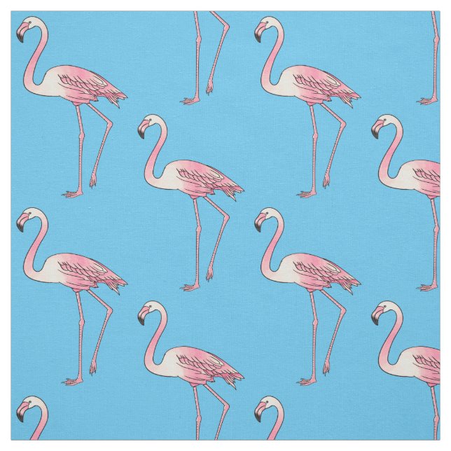 Flamingo-tecknad Tyg (Provkarta)