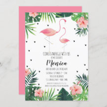 Flamingo Theter Baby Shower-inbjudan