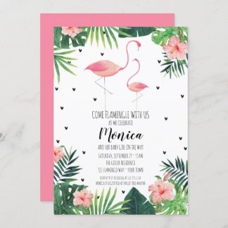 Flamingo Theter Baby Shower-inbjudan Inbjudningar