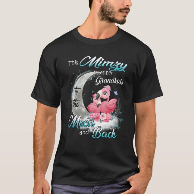 Flamingo This Mimzy Loves Her Grandkids To The Moo T Shirt (Framsida)