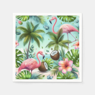 Flamingo tillflykt pappersservett