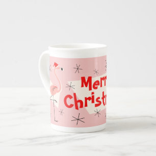 Flamingo Tomtar Rosa God Jul benporslin Mugg