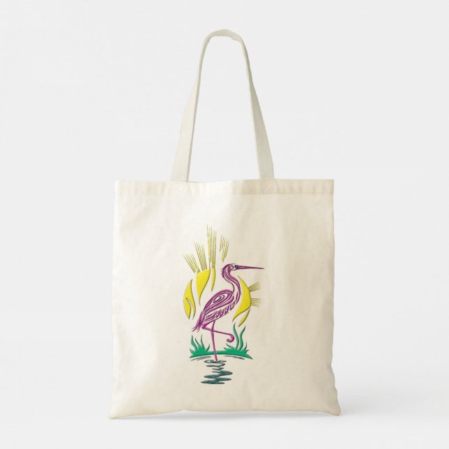 Flamingo Tote Bag Tygkasse (Baksida)