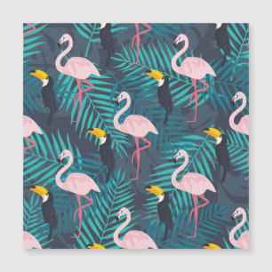 Flamingo, toucan: tropiska löv mönster