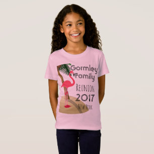 Flamingo Träd Tropical Family Reunion Girls T-shirt