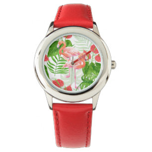 Flamingo trädgård armbandsur