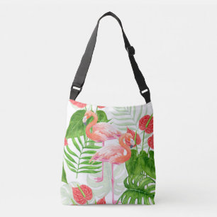 Flamingo-trädgård Axelväska