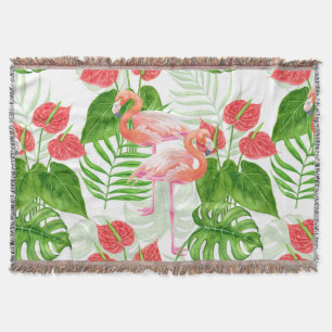 Flamingo-trädgård Filt