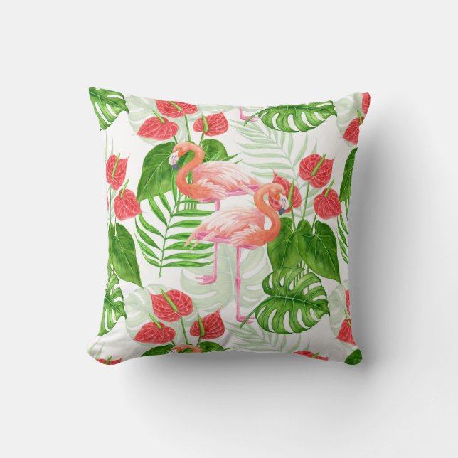 Flamingo-trädgård Kudde (Framsida)