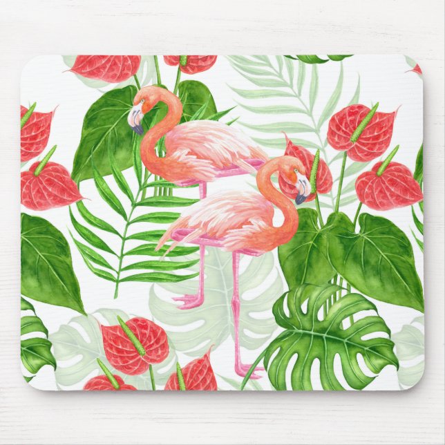 Flamingo trädgård musmatta (Framsidan)