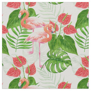 Flamingo-trädgård Tyg