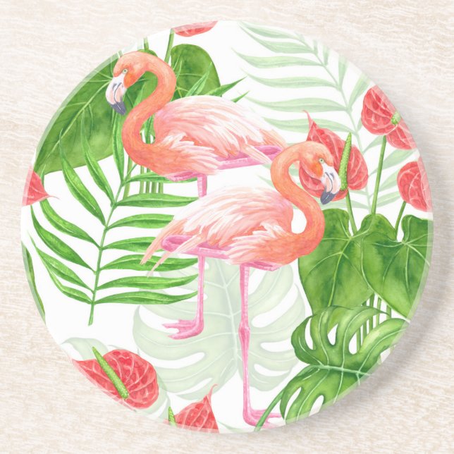 Flamingo trädgård underlägg (Framsidan)