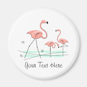 Flamingo Trio 2 Textmagnet Magnet
