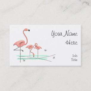 Flamingo Trio 4-affärskort Visitkort