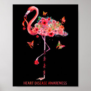 Flamingo Tro Hopp Kamp Läkedom Hjärt Sjukdom Medve Poster