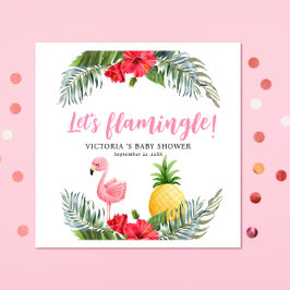 Flamingo Tropical är en baby Shower Pappersservett