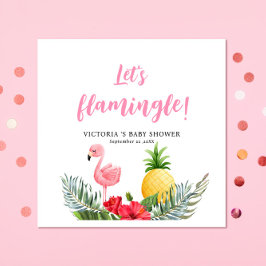 Flamingo Tropical är en baby Shower Pappersservett