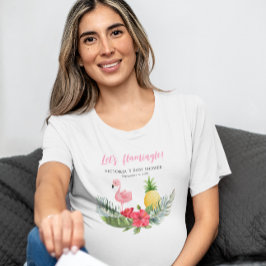 Flamingo Tropical är en baby Shower T Shirt